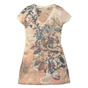 Miss Me Sequin Floral Y2K 2000s Bling Boho Top